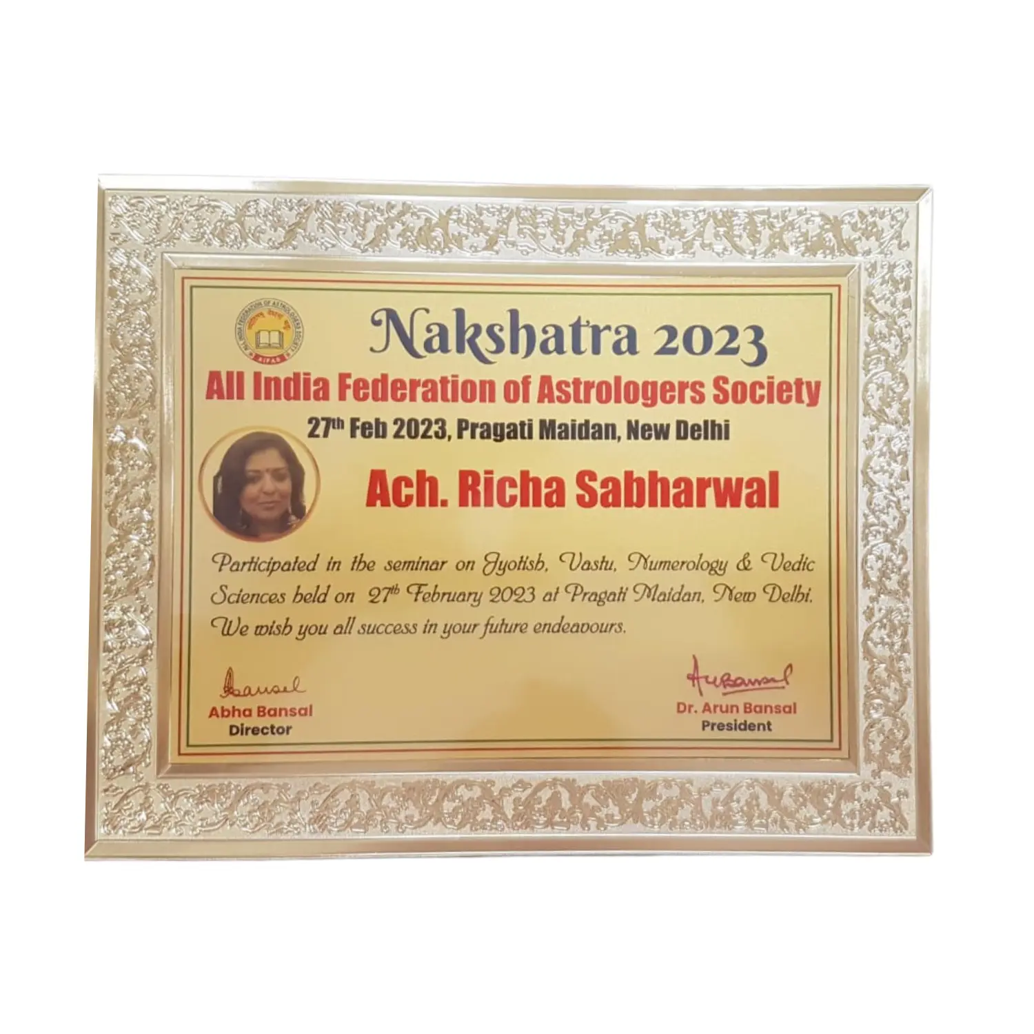 Astroricha Certificates